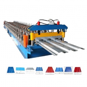 Trapezoidal shape construction rollforming show for double layer roll forming machine